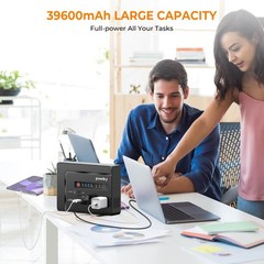 Powkey Portable Power Station 200W, 146Wh Portable Solar Generator Battery Pa…