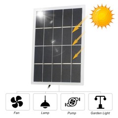 3W 5V Solar Panel With DC Port Polycrystalline Silicon Solar Cell DIY FHTA