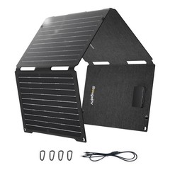 BougeRV 50 Watt Solar Panel Fiberglass Foldable Portable Charger For Camping