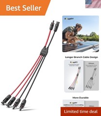 High-Performance 10AWG Solar Parallel Connectors – Weatherproof 30cm Cable