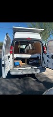 solar generator with solar panel mounted on Van used in Motor Homes or backup