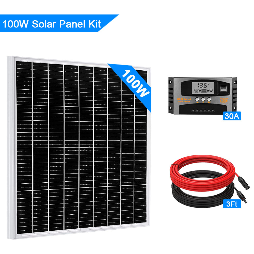 100 Watt12 V Solar Panel High Efficiency Monocrystalline PV Power RV Camper US