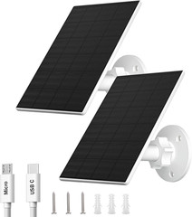 2W Solar Panel for Security Cameras, 5V Solar Charger
