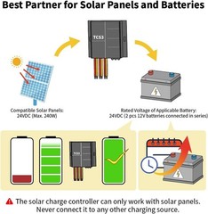 Solar Charge Controller Waterproof Solar Panel Battery Regulator for Solar Au…