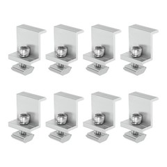 8pcs Solar Panel Mounting 35mm Z Clip Aluminum End Clamp for RVs White
