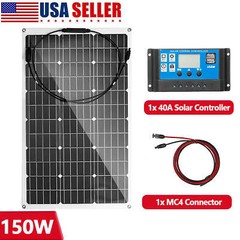 150W 600W 1200W Flexible Mono Solar Panel 12V Portable for RV Camping Home Boat