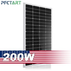 200W Monocrystalline 12V Solar Panel HighEfficiency Off Grid for Home RV Camping