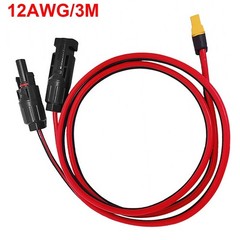 10ft 12 AWG XT60 Female Connector Adapter to Solar Extension Cable Battery Cable