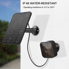 Solar Panel Charger for Outdoor Cameras Includes Waterproof 13 ft Cable 2-Pack
