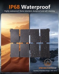 45W Portable Solar Panel, HPBC Solar Cells, 25.4% High Conversion, DC USB C &…