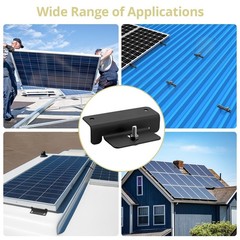 16PCS Solar Panel Mounting Z Bracket for RV Roof, Black
