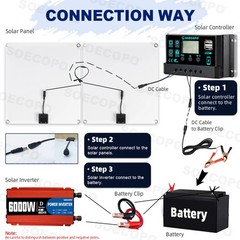 6000W Solar Panel Kit with Battery & Inverter Off Grid for Home RV Camping
