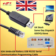 SOK SK48v100 Battery USB RS232 Serial Communication Programming Cable Sun Magic