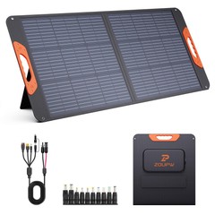 100W Portable Solar Panel,Camping Essentials, 20V ETFE Foldable Solar Charger