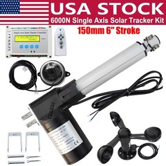 6000N Single Axis Solar Tracker +Controller +12V 6″ Linear Actuator +Wind Sensor