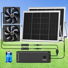 ZIZIWIN 7.5″ Solar Fan with Battery Backup, Solar Fan for Greenhouse & Chicke…