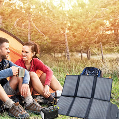 60W High Efficiency Portable Solar Panel Charger for Camping & Power Outages
