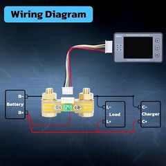 DROK Coulometer, DC 8-100V 100A Battery Monitor 12V 24V 36V 48V 60V Volt Amp Wat