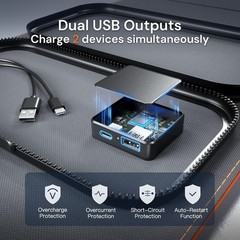Effortlessly Charge Devices Anywhere – 30W Foldable Solar Panel with 2 Outputs
