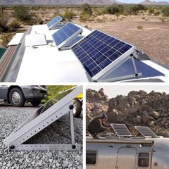 2PCS Solar Panel RV Tilt Mount Brackets Rooftop Flat Surface Adjustable Frame US