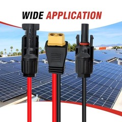 Bateria Power Solar to XT60 Charge Extension Cable Solar Panel 20FT-6M 12AWG