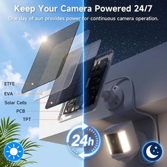 Solar Panel for Ring Camera, Compatible with Spotlight Cam/Pro/Plus Battery, 5W