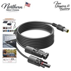 Durable 16.5Ft Solar Connector to 8mm Adapter – Fast Charging for Power Stations