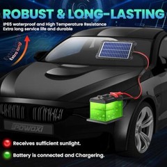 Upgraded 7.5W-Solar-Battery-Trickle-Charger-Maintainer-12V Portable Waterproo…