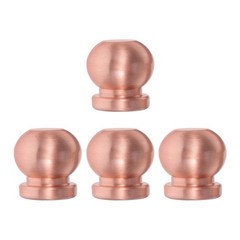Durable Copper Round Feet 4Pcs Reusable Screw on Metal Pads for Cabinet and Tray