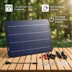 30W Solar Panel Trickle Charger Maintainer 12V Battery Charger Kit Car RV Boat