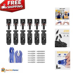 High Performance 12 PCS Waterproof Solar Connectors with Easy Assembly Spanners