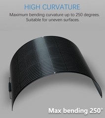 Flexible Solar Panel kit 200W 12V,2PCS 100W Monocrystalline Module,20A Charge…