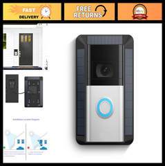 Solar Charger for Video Doorbells – Compatible with Ring 3, 4, Plus & Pro