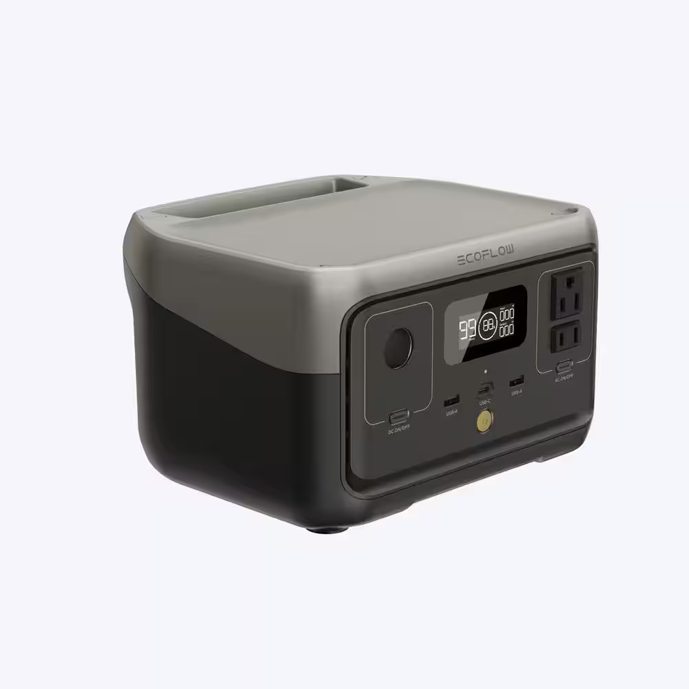 300-Watt Output/600-Watt Peak Push-Button Start Battery Generator RIVER 2 LFP Ba