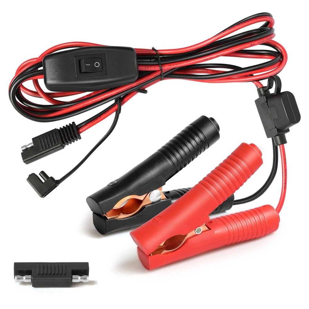 SAE Battery Alligator Clips Wire Harness with On/Off Switch 7.9ft/2.4m 16AWG,…