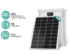 PFCTART 100w watt 12v Monocrystalline Solar Panel RV Camping Home Off Grid