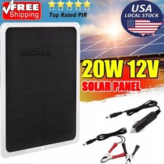 20W 12V Car Boat Yacht Solar Panel Trickle Battery Charger Power Supply Outdoor