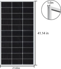 200 Watt 12Volt/24Volt Solar Panel Starter Kit 2PCS 105W Monocrystalline Module