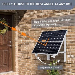 2x 28″ Solar Panel RV Tilt Mount Brackets Kit Roof Flat Surface Adjustable Frame