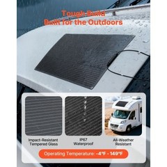 VEVOR 100W Flexible Monocrystalline Solar Panel IP67 Waterproof Off-Grid Charger