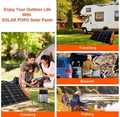 100W Foldable Solar Panel Charger with USB Outputs for Camping & Outdoor Use