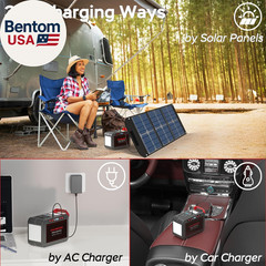 Portable Power Station 300W 237Wh Camping Solar Generator Backup Lithium Batter