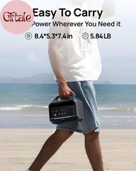 Portable Power Station 300W, 192Wh Large Power Bank with 110V AC Outlet, Lifepo4
