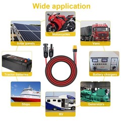 10ft/3m XT60 Connector to Solar Panel Extension Cable For Portable Power Station