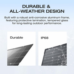 EF ECOFLOW 4PCS 125W Solar Panels, 500W Bifacial Rigid Modular Solar Panel | up