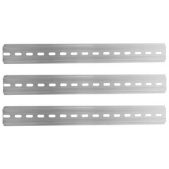 3Pcs Lightweight Stainless Steel Din Rails Metal Slotted Rail for Industry