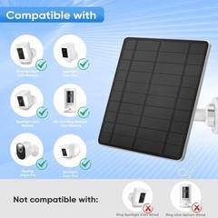 Solar Panel for Ring Camera, Compatible with Spotlight Cam/Pro/Plus Battery, …