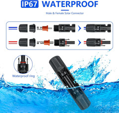 Solar Panel Connector, 60PCS Solar Crimper Tool Kit for Connecting Solar Panel C