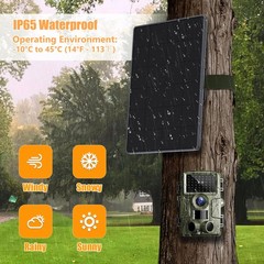 Trail Camera Solar Panel,6W Solar Battery Charger Kit 6V/2A 9V/1.5A 12V/1A wi