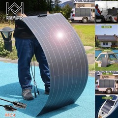 Flexible Mono Solar Panel 100W 18V Power Portable Camping Home RV Battery Charge